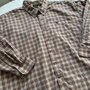 Knights Sportswear Mens 4X Plaid Button Down Long Sleeve Casual Shirt